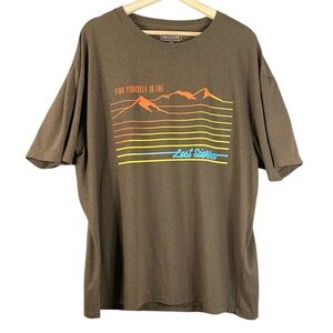 Recover Men’s California Sunset Crew Neck Short Sleeve Tee In Brown Size XXL